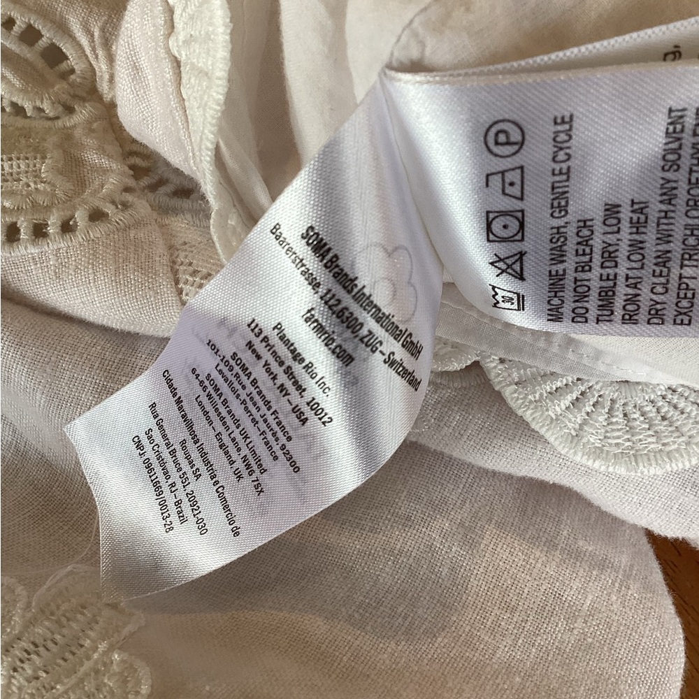 FARM Rio White Eyelet Puff-Sleeve Mini Dress - XS - read description! - Picture 16 of 16